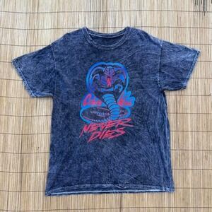Cobra Kai "Never Dies" Graphic Tee Tshirt Blue‎ Red Cotton